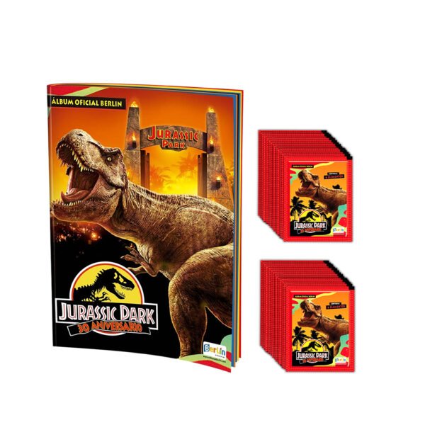 Jurassic Park 30 años, 1 Álbum Tapa Blanda + 2 Paquetones (100 Sobres)