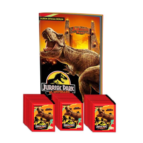 Jurassic Park 30 años, 1 Álbum Tapa Blanda + 3 Paquetones (150 Sobres)