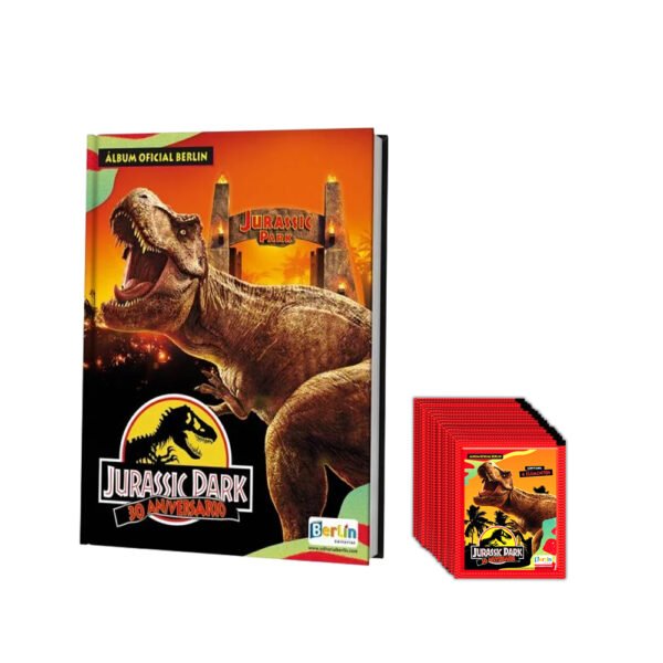 Jurassic Park 30 años, 1 Álbum Tapa Dura + Paqueton (50 Sobres)