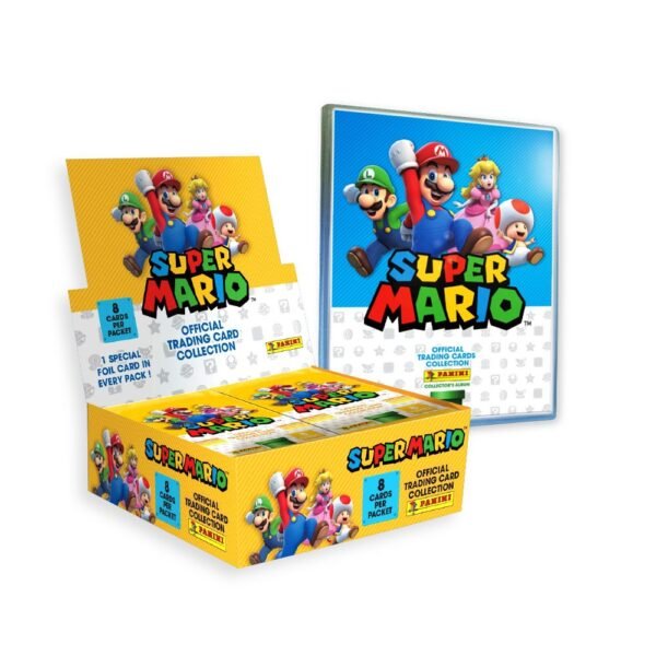 SUPER MARIO TRADING CARDS - BOX + BINDER