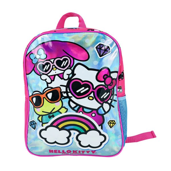 SET KOMBAT MOCHILA + LONCHERA + CARTUCHERA TELA HELLO KITTY & FRIENDS - Imagen 2