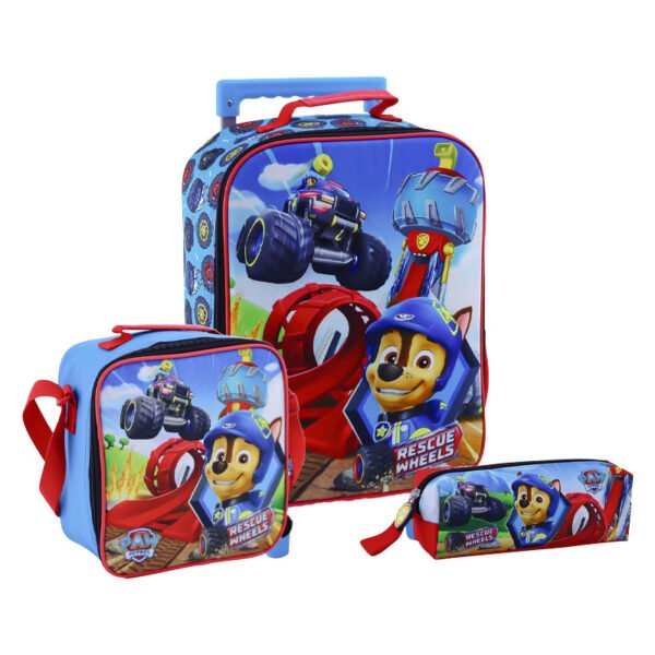 SET KOMBAT MOCHILA + LONCHERA + CARTUCHERA 3D PAW PATROL A