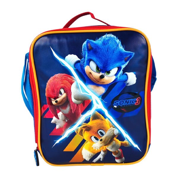 SET KOMBAT MOCHILA + LONCHERA + CARTUCHERA OFICIO TELA SONIC MOVIE - Imagen 5