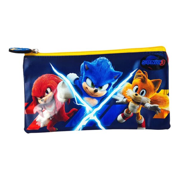 SET KOMBAT MOCHILA + LONCHERA + CARTUCHERA OFICIO TELA SONIC MOVIE - Imagen 4