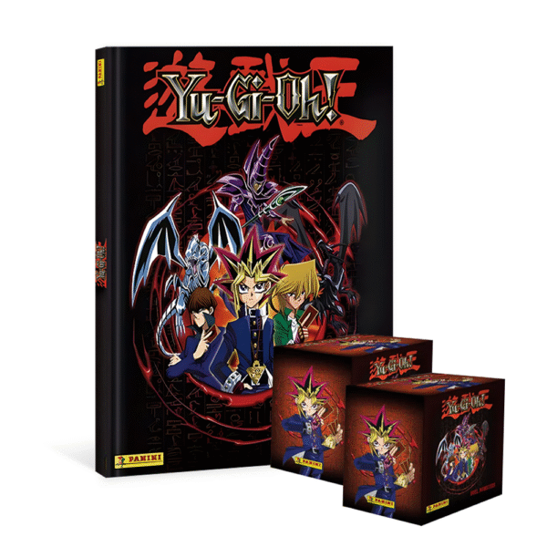 PREVENTA ALBUM YU GI OH, ALBUM TAPA DURA+ 2 PAQUETONES (100 SOBRES)