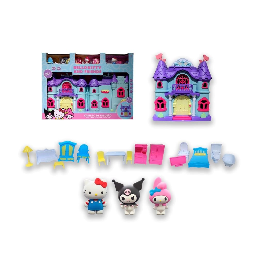 Castillo de Hello Kitty con Luces y Sonido | Juguete Interactivo con Muñecas y Accesorios para Niñas