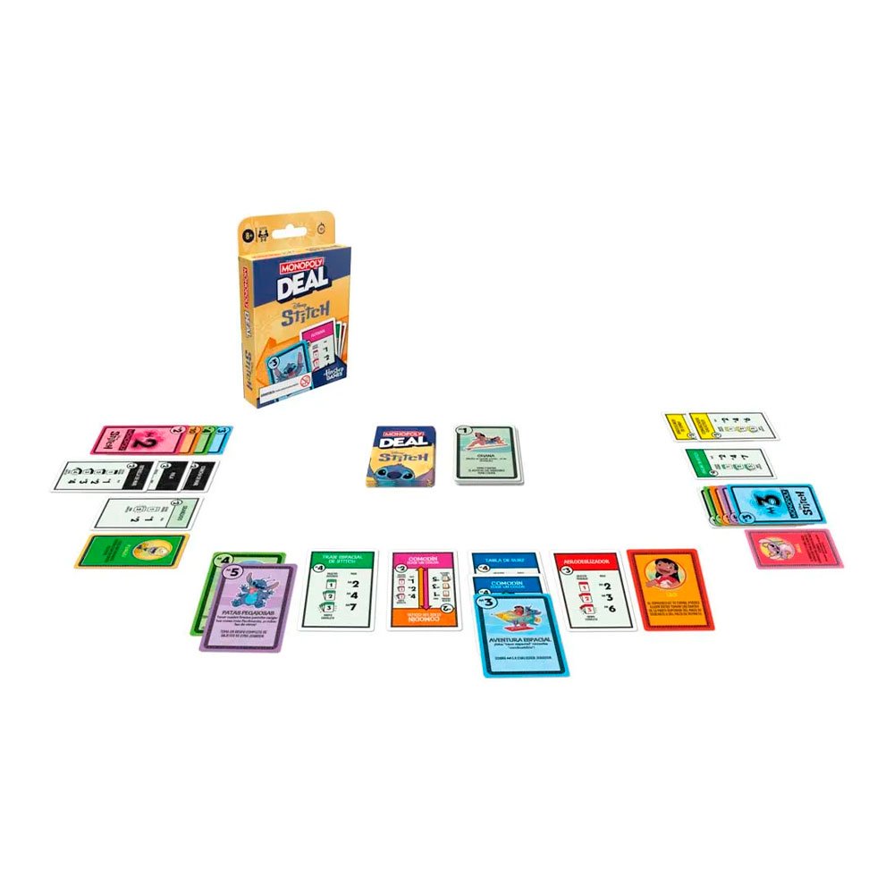 Monopoly Deal Stitch – Juego de Cartas Oficial - Imagen 5